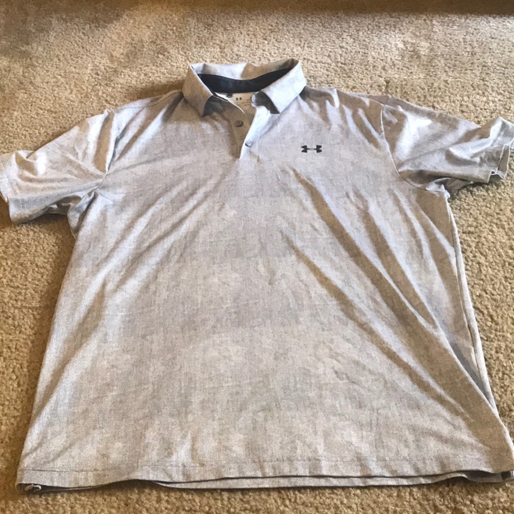 Men’s Under armour grey polo
